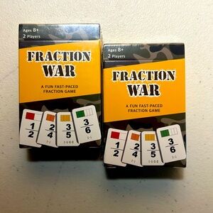 Fraction war: a fun fast paced fraction game